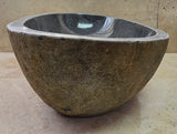Handmade Natural Oval River Stone  Bathroom Basin LARGE TWIN SETS A & B RL 25072003