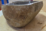 Handmade Natural Oval River Stone  Bathroom Basin TWIN SETS A & B RM 25072043