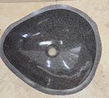 Handmade Natural Oval River Stone  Bathroom Basin  RS 2409028