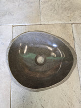 Handmade Natural Oval River Stone  Bathroom Basin  RVS 2409045