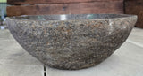 Handmade Natural Oval River Stone  Bathroom Basin  RS 2409073