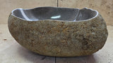 Handmade Natural Oval River Stone  Bathroom Basin  RVS 2409013
