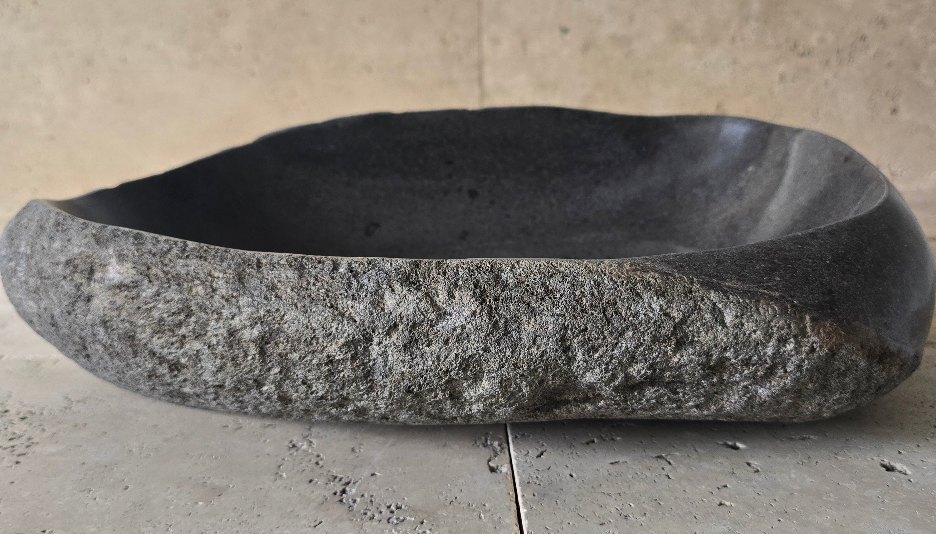 Handmade Natural Oval River Stone  Bathroom Basin  PHM 240925