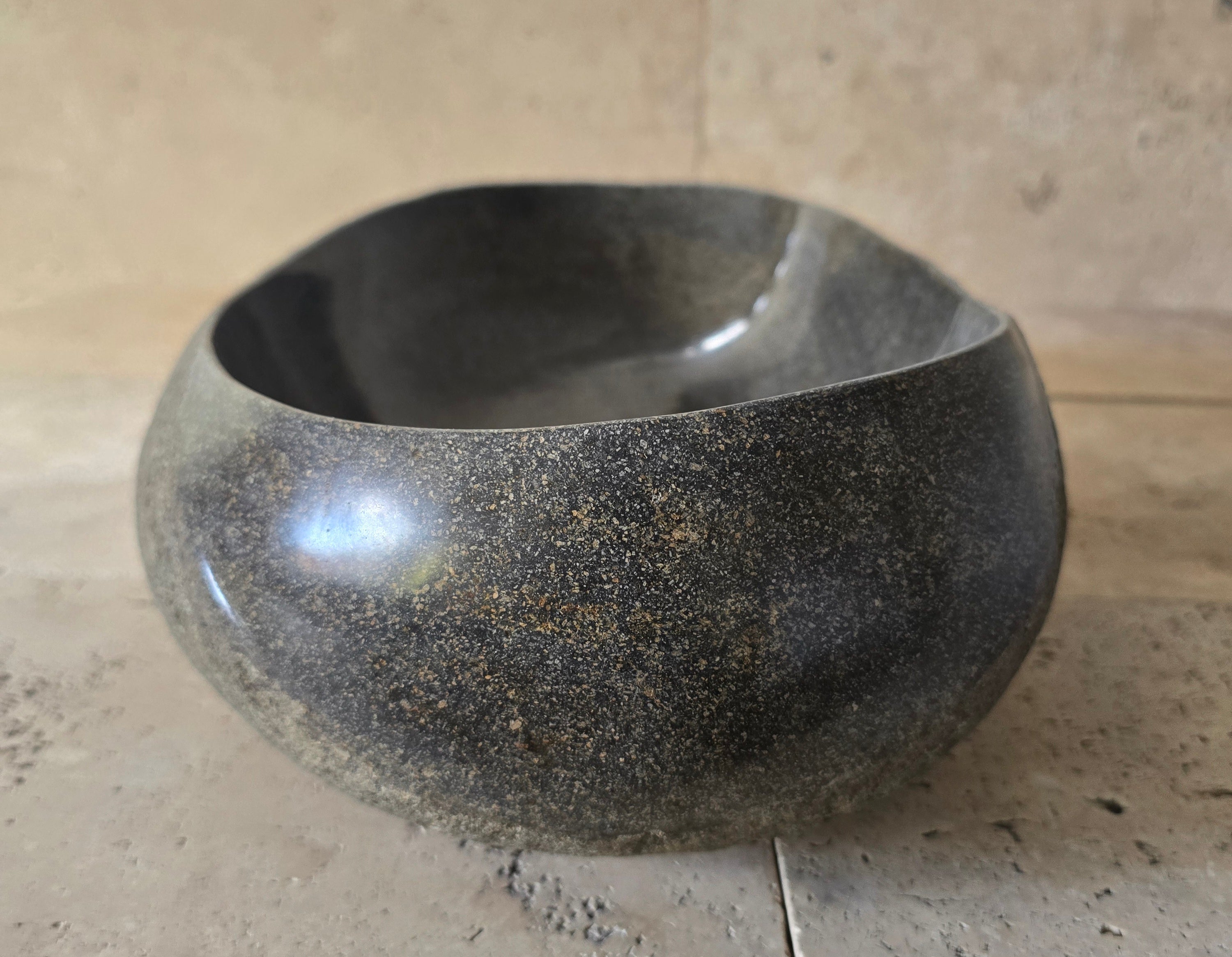 Handmade Natural Oval River Stone  Bathroom Basin  PHM 240913