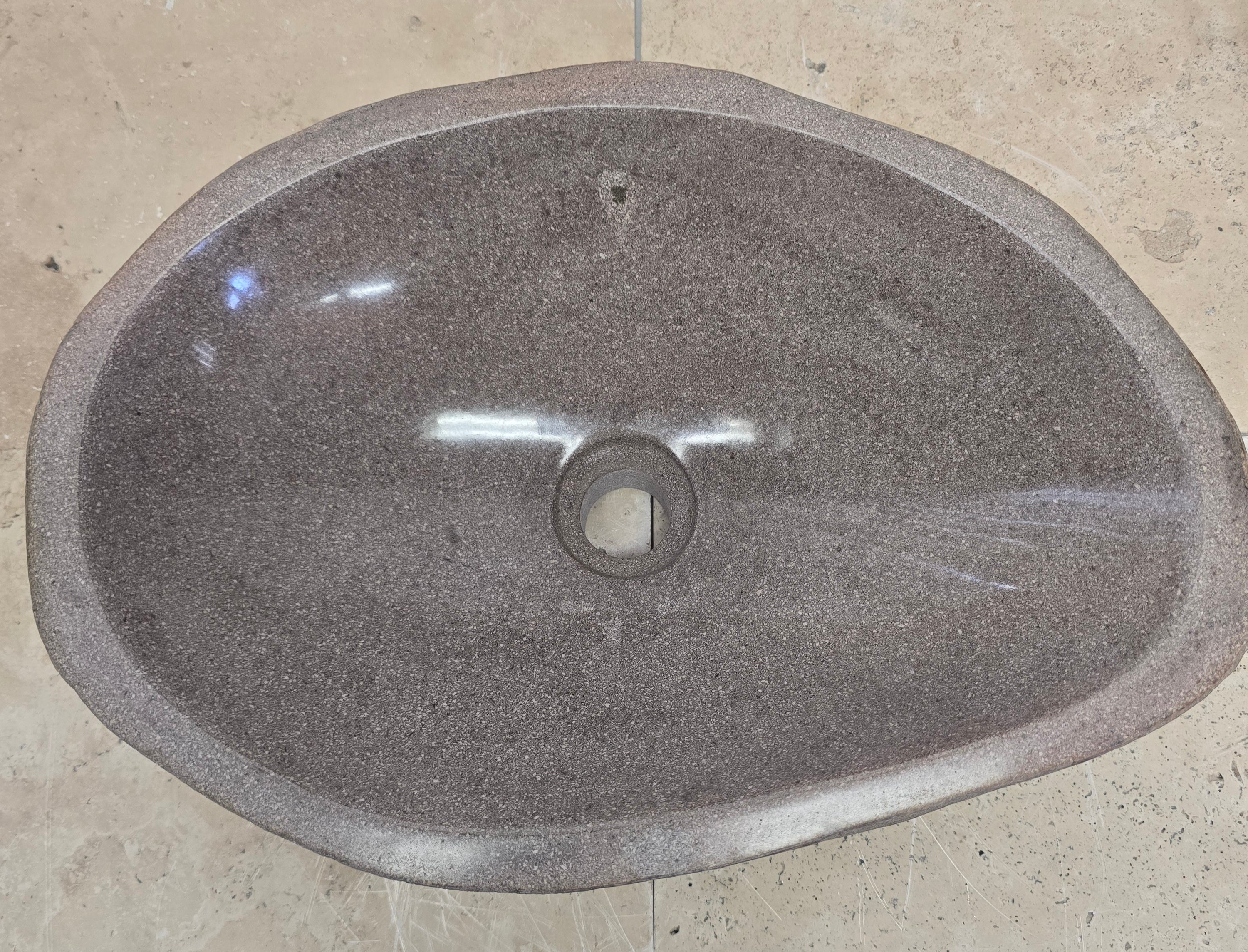 Handmade Natural Oval River Stone  Bathroom Basin  RM 2409063