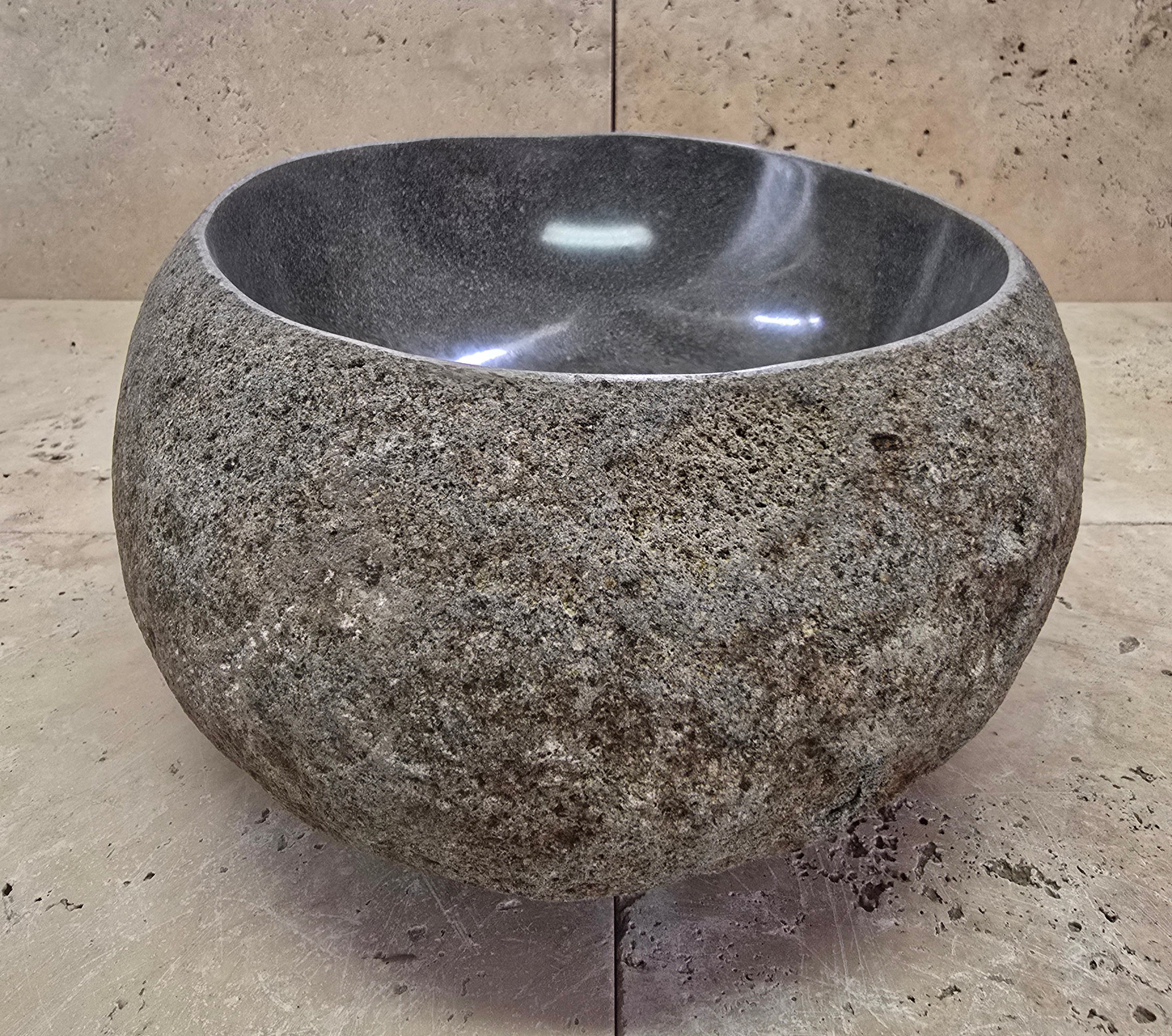 Handmade Natural Oval River Stone  Bathroom Basin  RVS 2409001