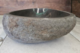 Handmade Natural Oval River Stone  Bathroom Basin  RM 2409146