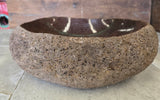 Handmade Natural Oval River Stone  Bathroom Basin  RVS 2409068