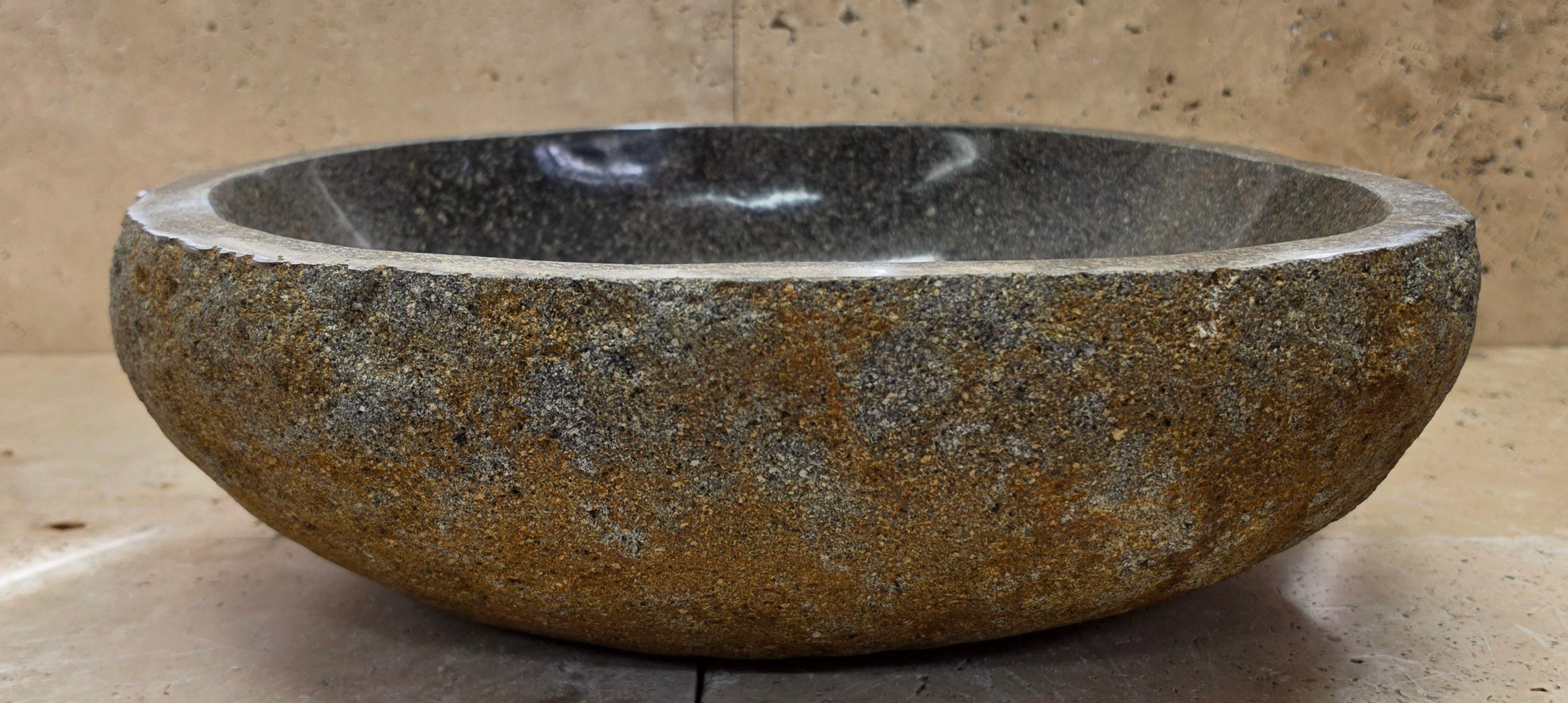 Handmade Natural Oval River Stone  Bathroom Basin  RM 2409088