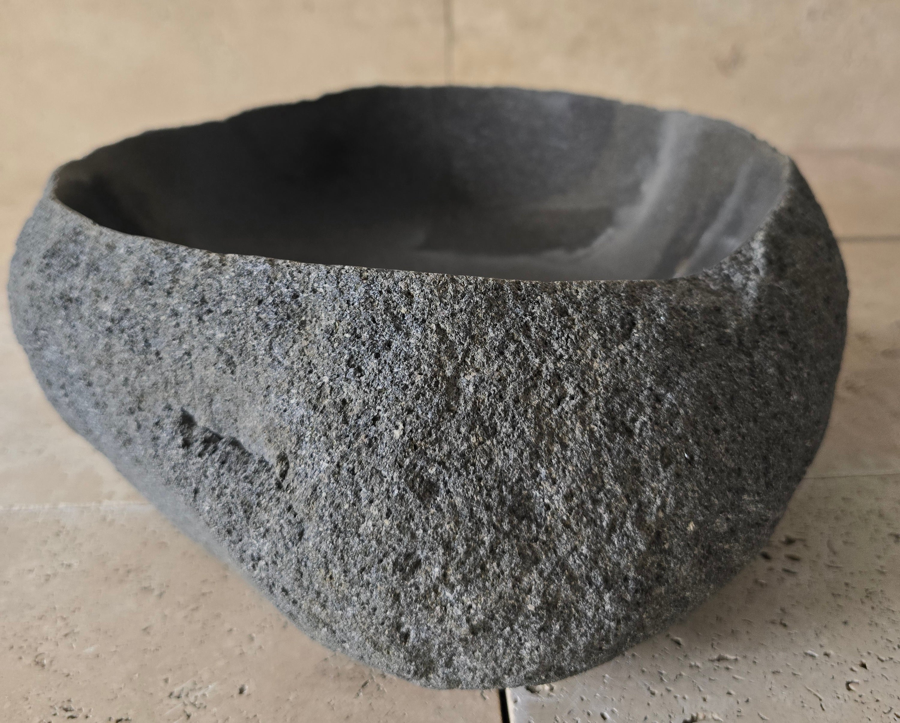 Handmade Natural Oval River Stone  Bathroom Basin  RVM 2409093