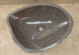 Handmade Natural Oval River Stone  Bathroom Basin  RL 25072073
