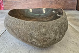 Handmade Natural Oval River Stone  Bathroom Basin  RVS 2409045