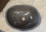 Handmade Natural Oval River Stone  Bathroom Basin  RS 2409078