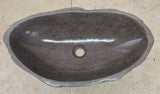 Handmade Natural Oval River Stone  Bathroom Basin  RL 240965