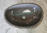 Handmade Natural Oval River Stone  Bathroom Basin  RL 2310017