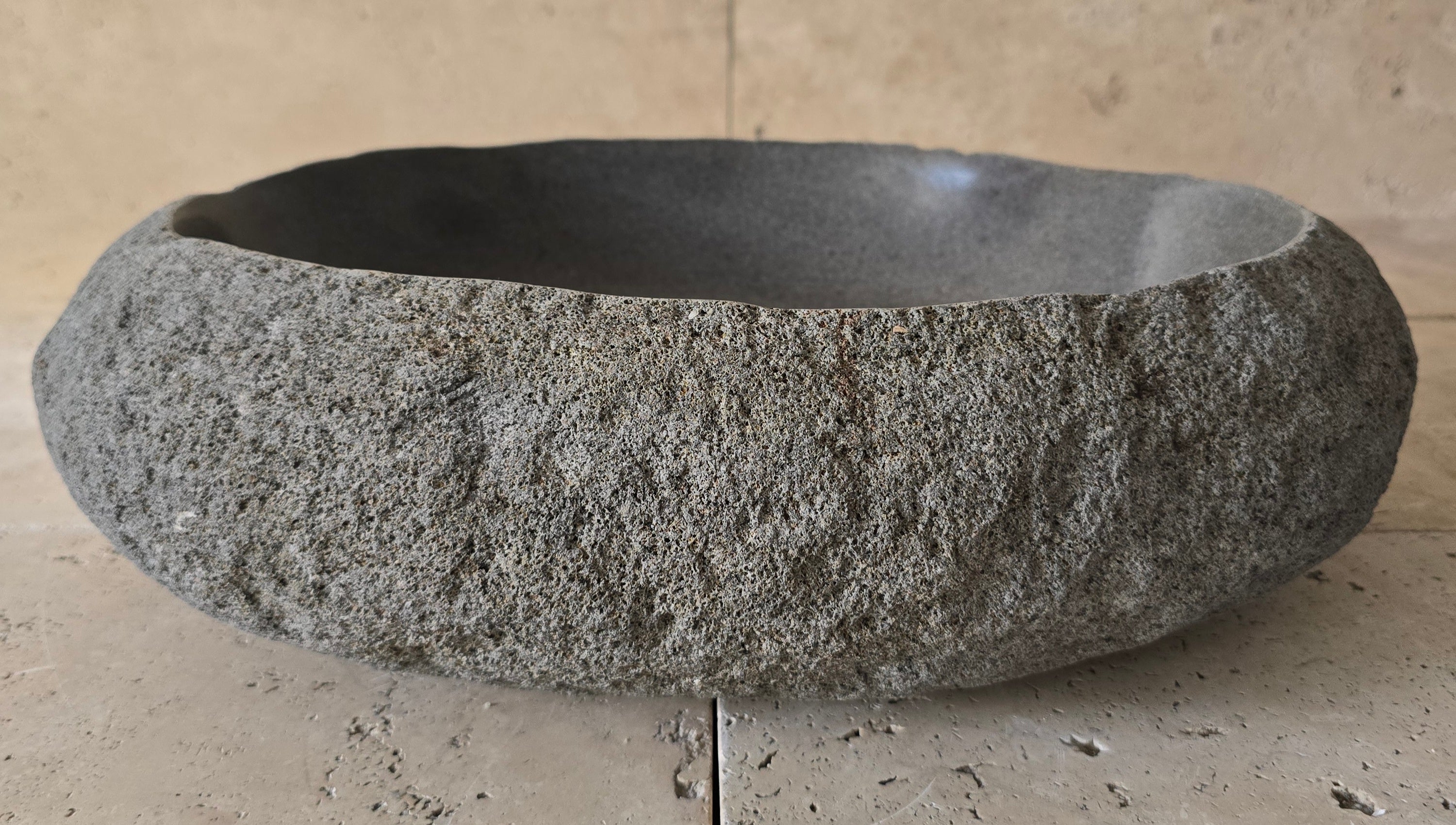 Handmade Natural Oval River Stone  Bathroom Basin  RVM 2409084