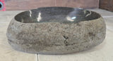 Handmade Natural Oval River Stone  Bathroom Basin  RS 2409169