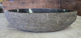 Handmade Natural Oval River Stone  Bathroom Basin  RL 240952