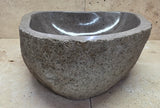 Handmade Natural Oval River Stone  Bathroom Basin  RS 2409039