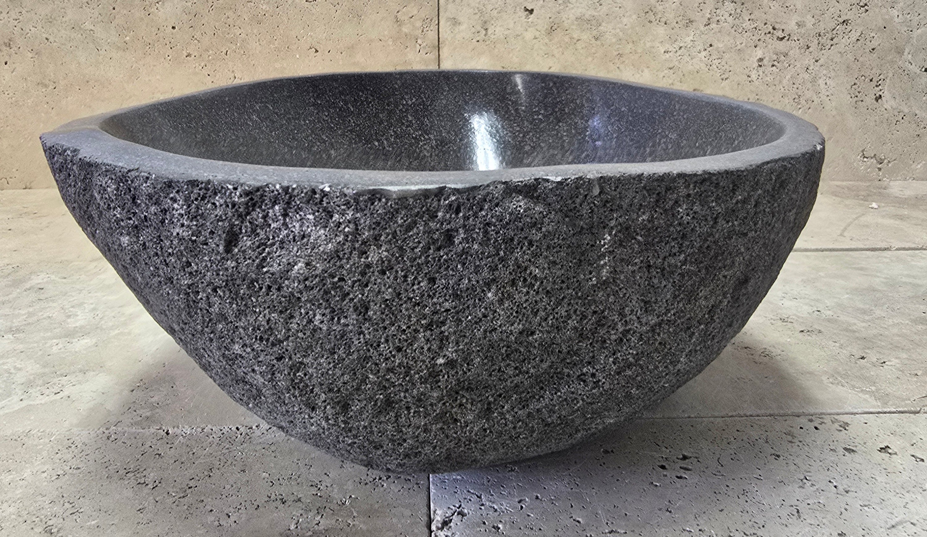 Handmade Natural Oval River Stone  Bathroom Basin  RM 2409022