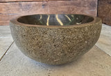 Handmade Natural Oval River Stone  Bathroom Basin  RS 2409014