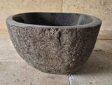 Handmade Natural Oval River Stone  Bathroom Basin  RS 2409136