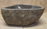 Handmade Natural Oval River Stone  Bathroom Basin  RS 2409039