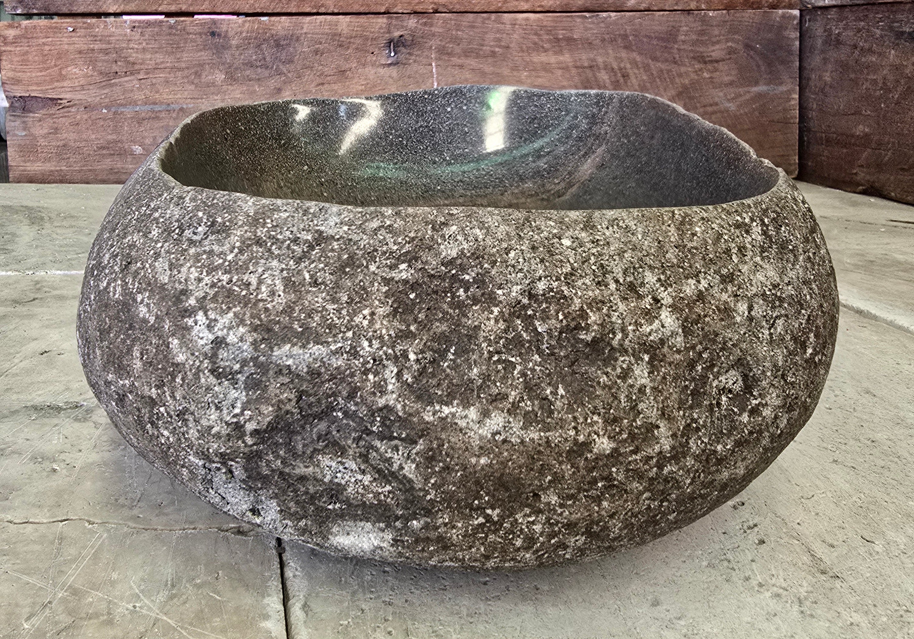 Handmade Natural Oval River Stone  Bathroom Basin  RVL 240937
