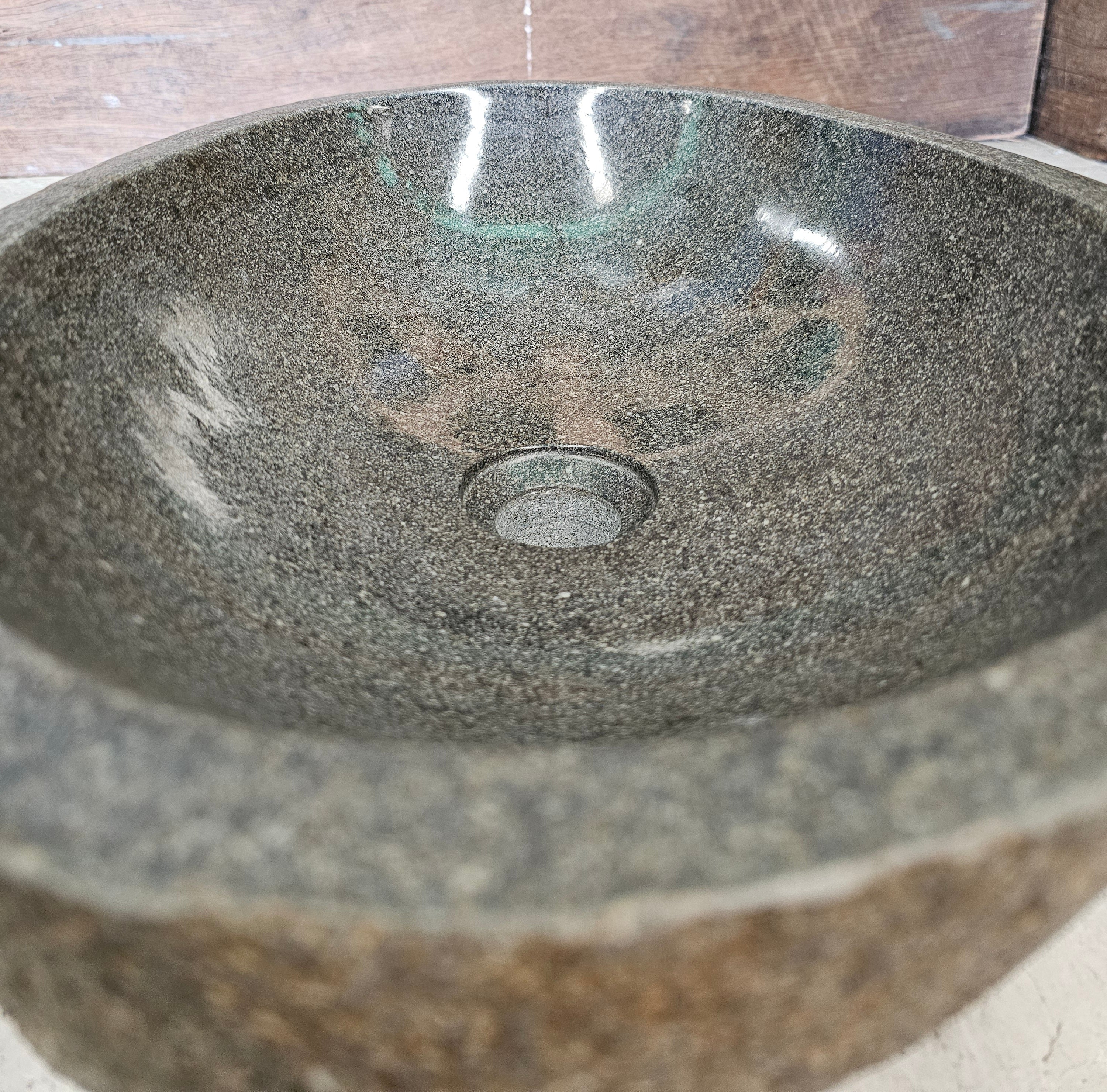 Handmade Natural Oval River Stone  Bathroom Basin  RM 2409011