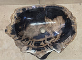 Natural Handmade Petrified Wood Basin - FSB 240902