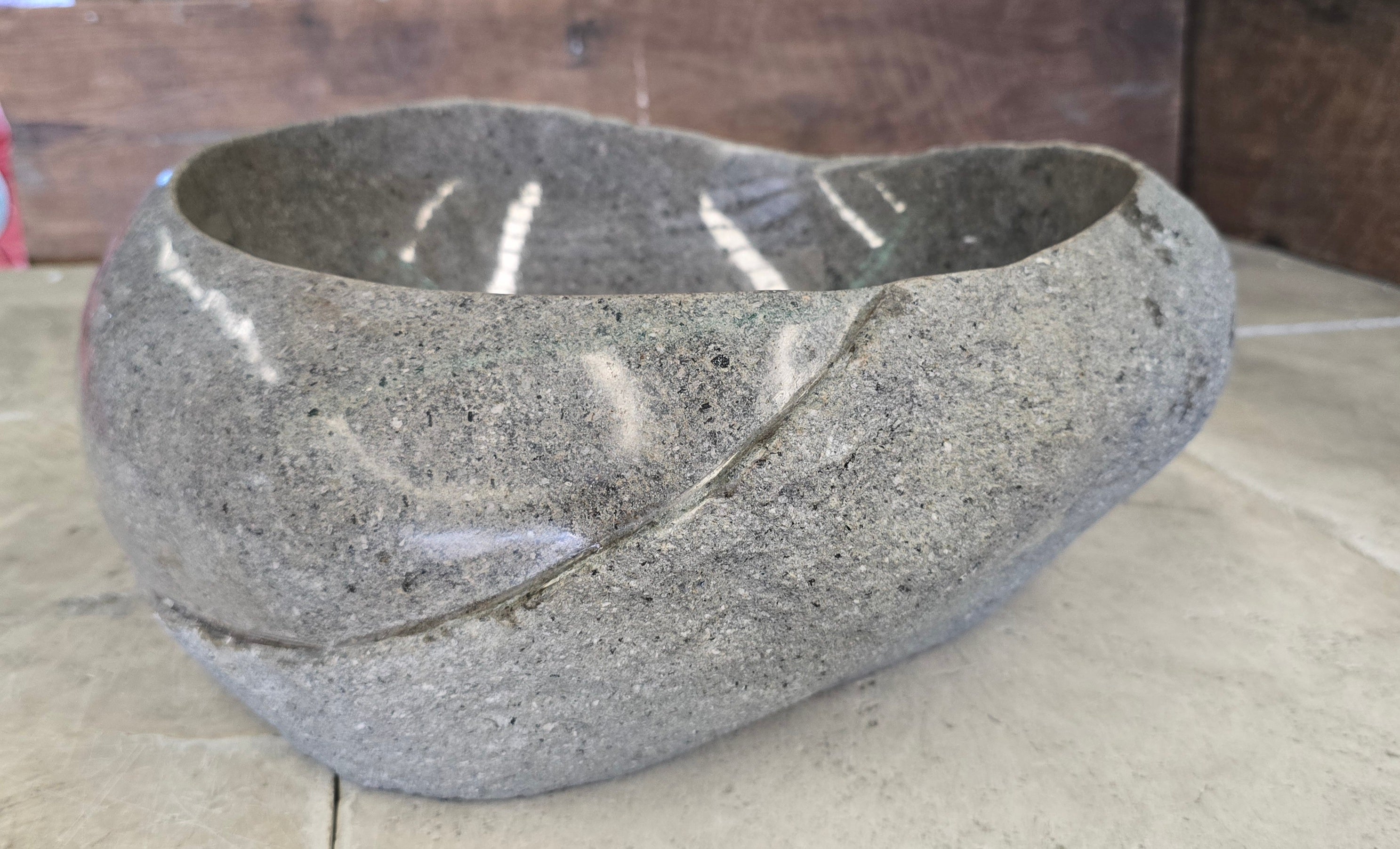 Handmade Natural Oval River Stone  Bathroom Basin  PHM 240903