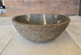 Handmade Natural Oval River Stone  Bathroom Basin  RS 2409046