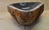 Handmade Natural Oval River Stone  Bathroom Basin  RS 25072025