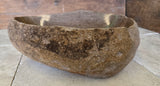 Handmade Natural Oval River Stone  Bathroom Basin  RVM 2409052