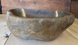 Handmade Natural Oval River Stone  Bathroom Basin  RM 2409140
