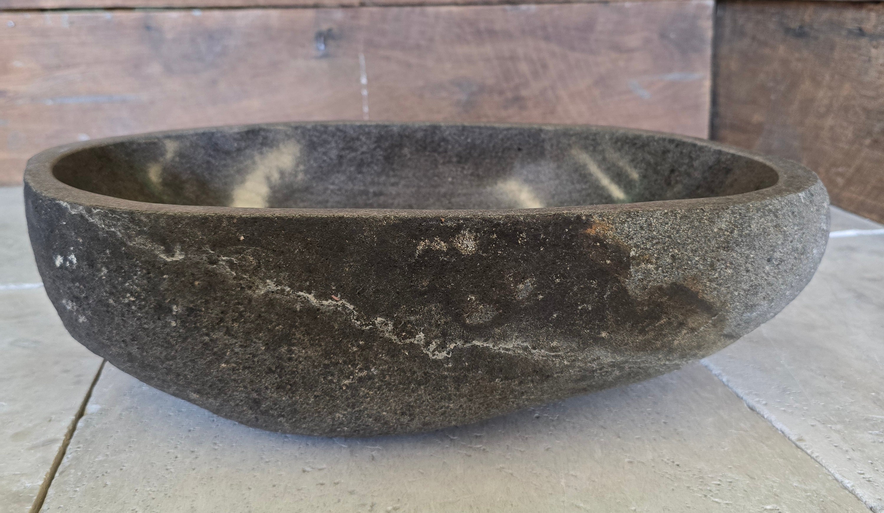 Handmade Natural Oval River Stone  Bathroom Basin  RM 2409001