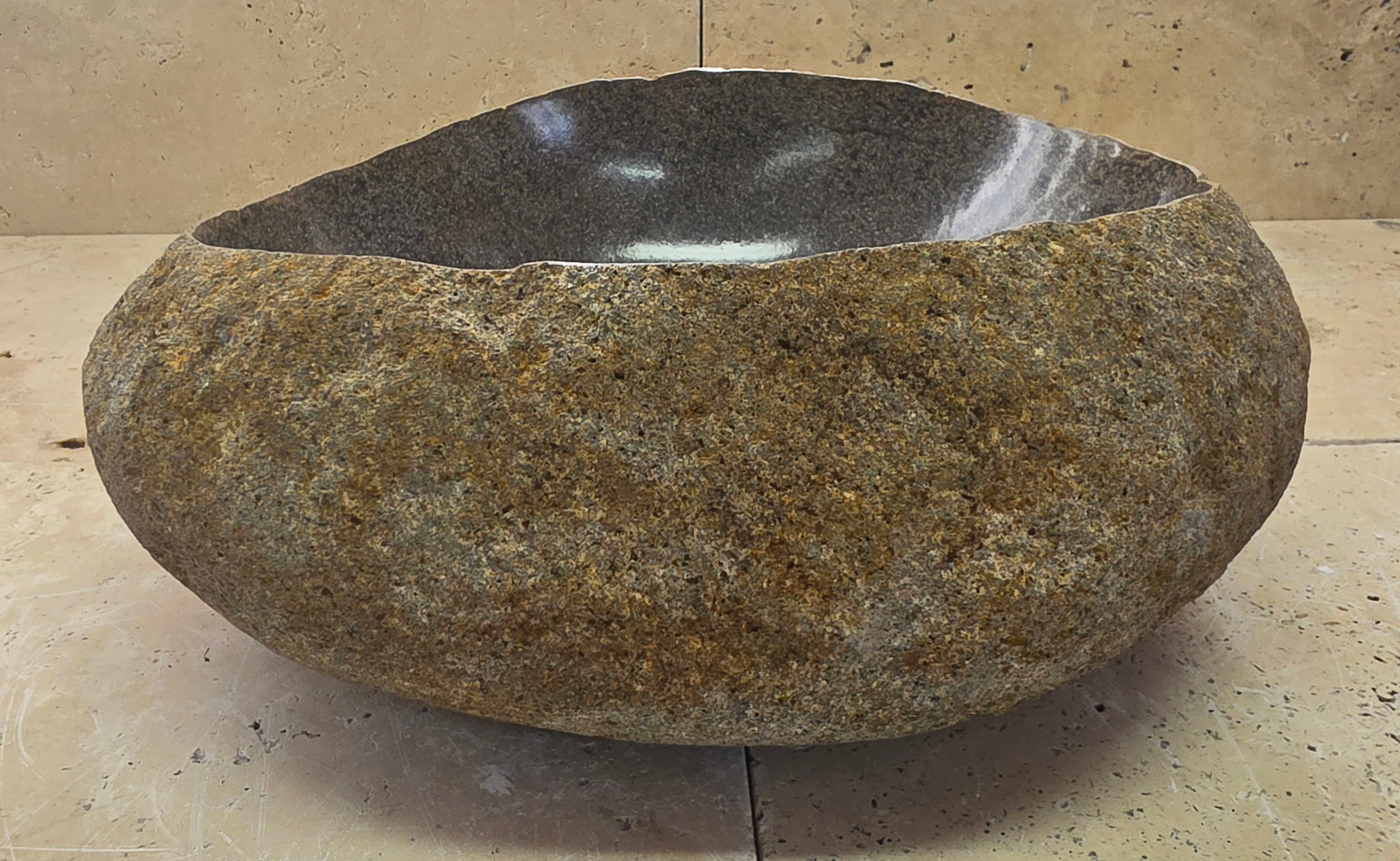 Handmade Natural Oval River Stone  Bathroom Basin  RVS 2409077
