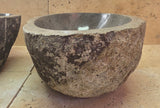 Handmade Natural Oval River Stone  Bathroom Basin TWIN SETS A & B RM 25072050