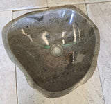 Handmade Natural Oval River Stone  Bathroom Basin  RS 2409043