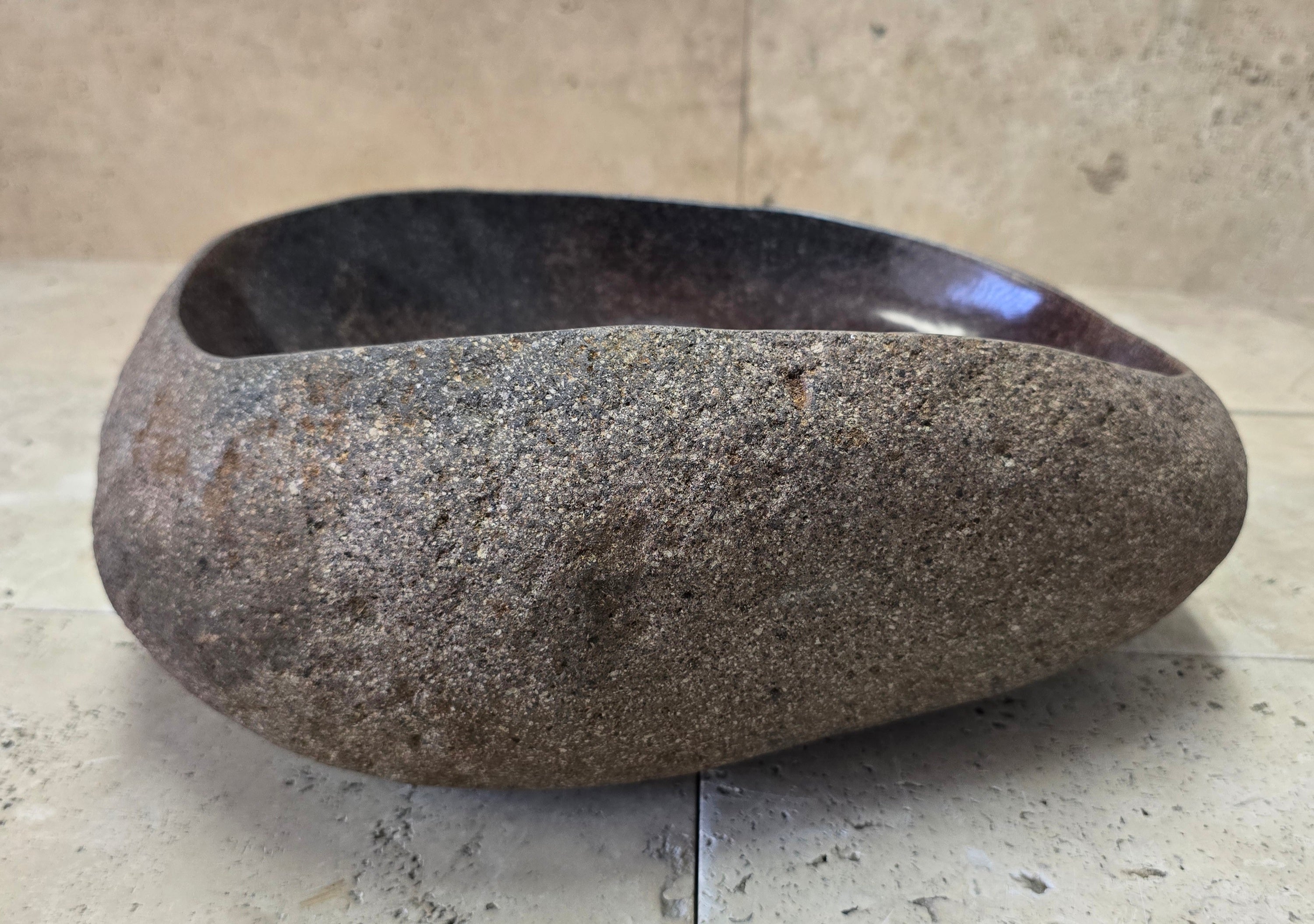 Handmade Natural Oval River Stone  Bathroom Basin  RVM 2409031