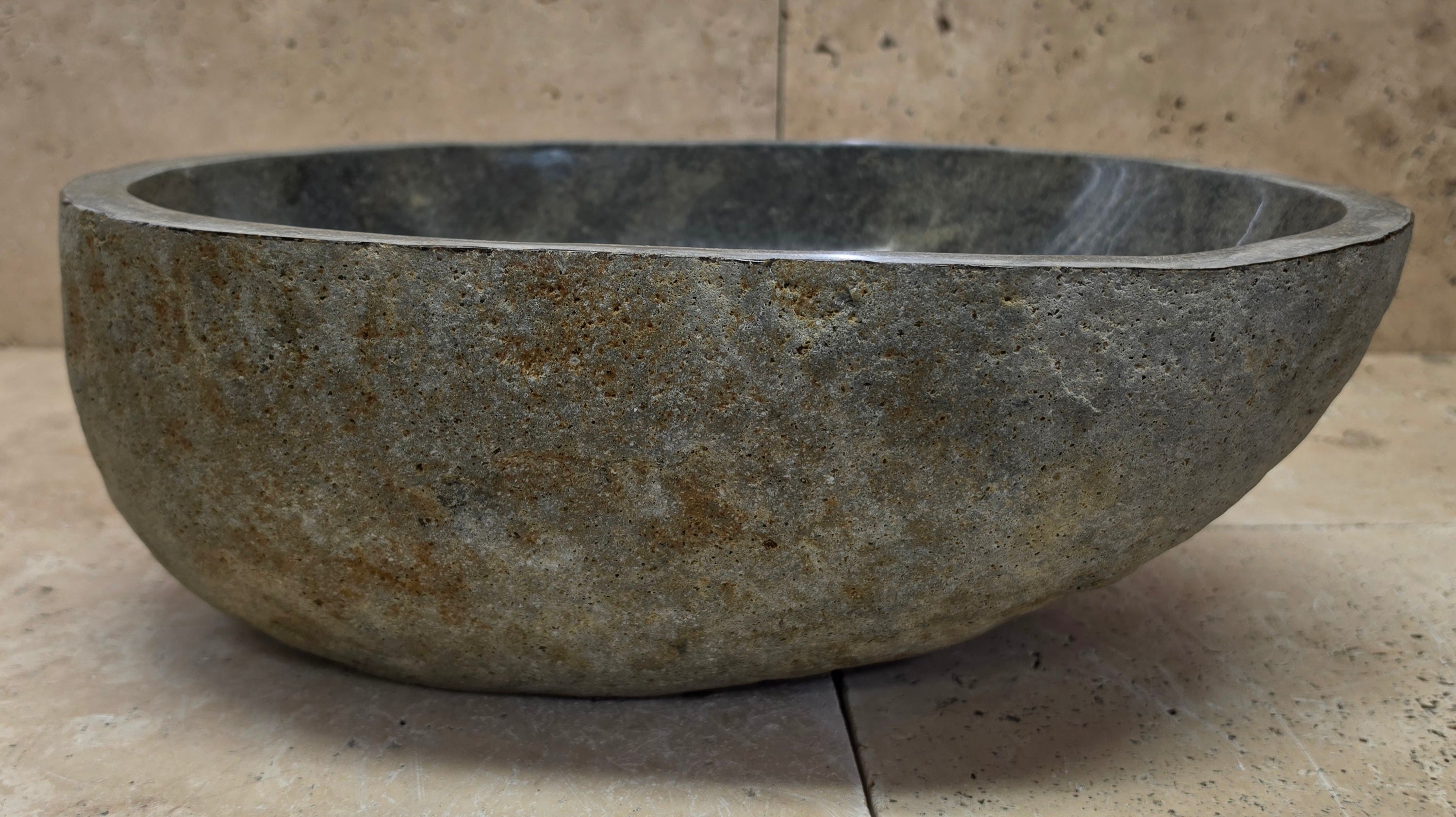 Handmade Natural Oval River Stone  Bathroom Basin  RM 2409145