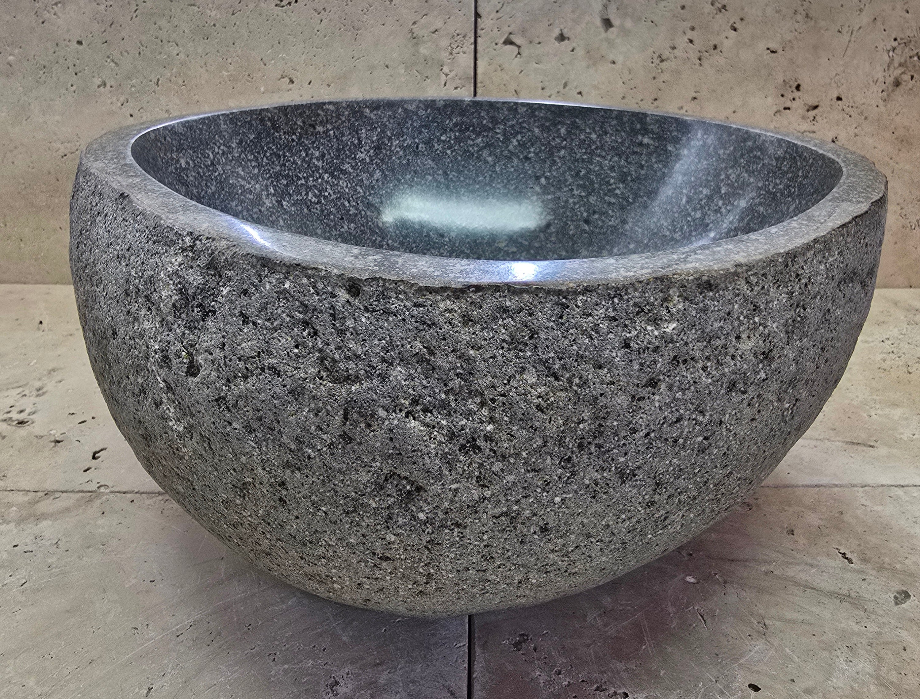 Handmade Natural Oval River Stone  Bathroom Basin  RS 2409004