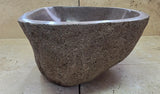 Handmade Natural Oval River Stone  Bathroom Basin  RS 2409030