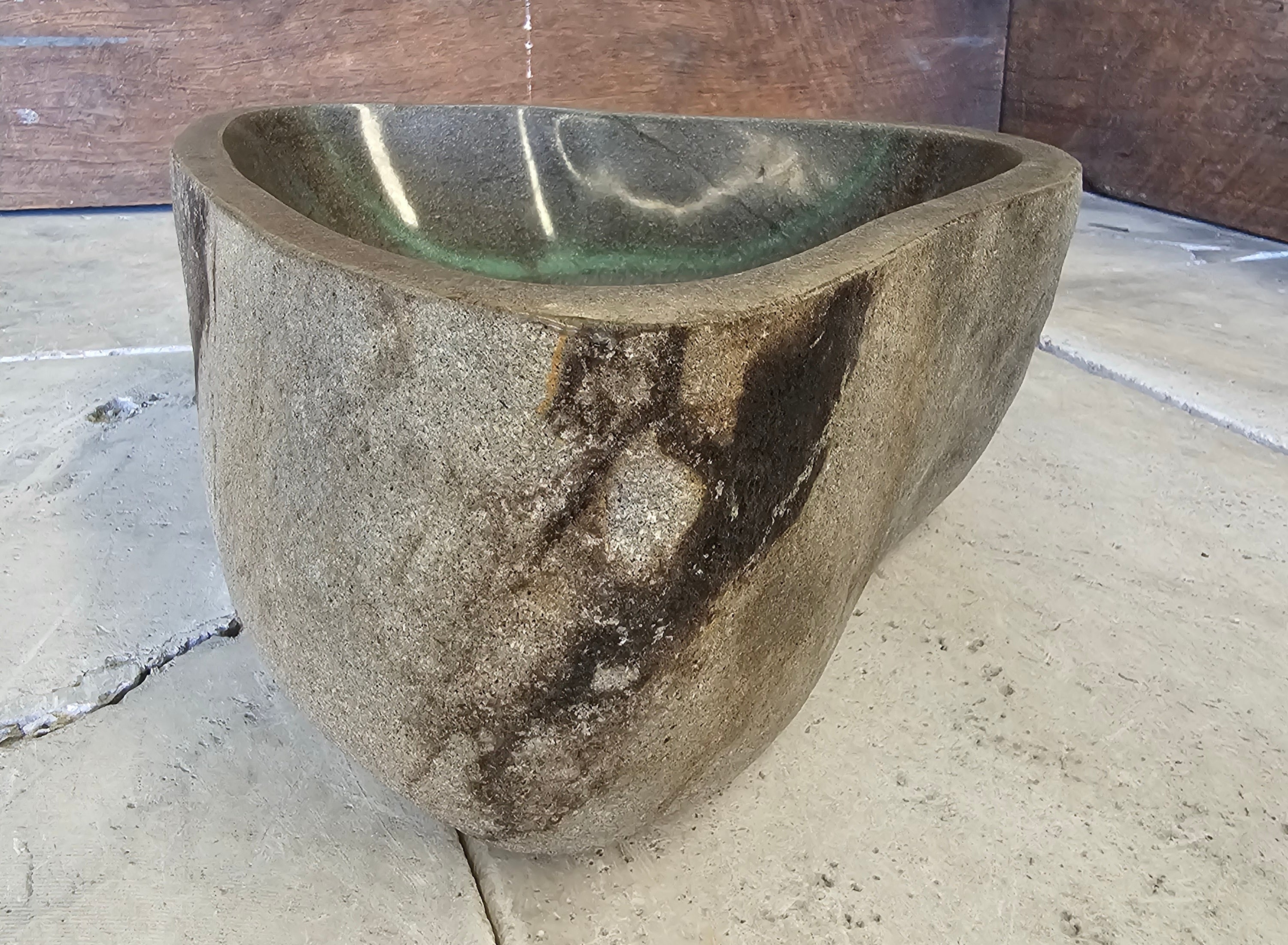 Handmade Natural Oval River Stone  Bathroom Basin  RM 2409062