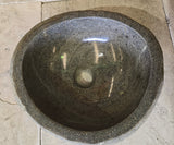 Handmade Natural Oval River Stone  Bathroom Basin  RS 2409109