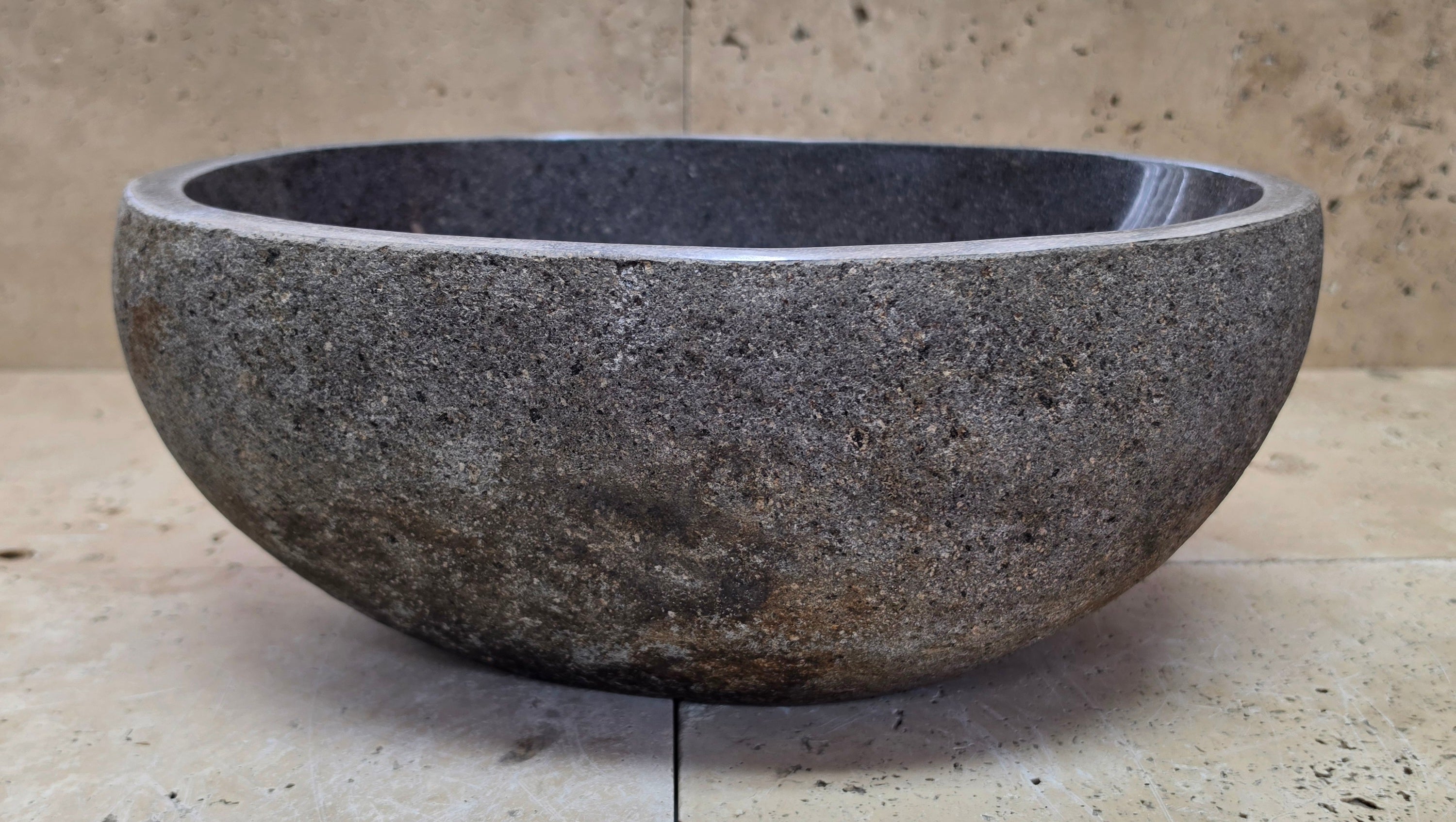 Handmade Natural Oval River Stone  Bathroom Basin  RS 2409120