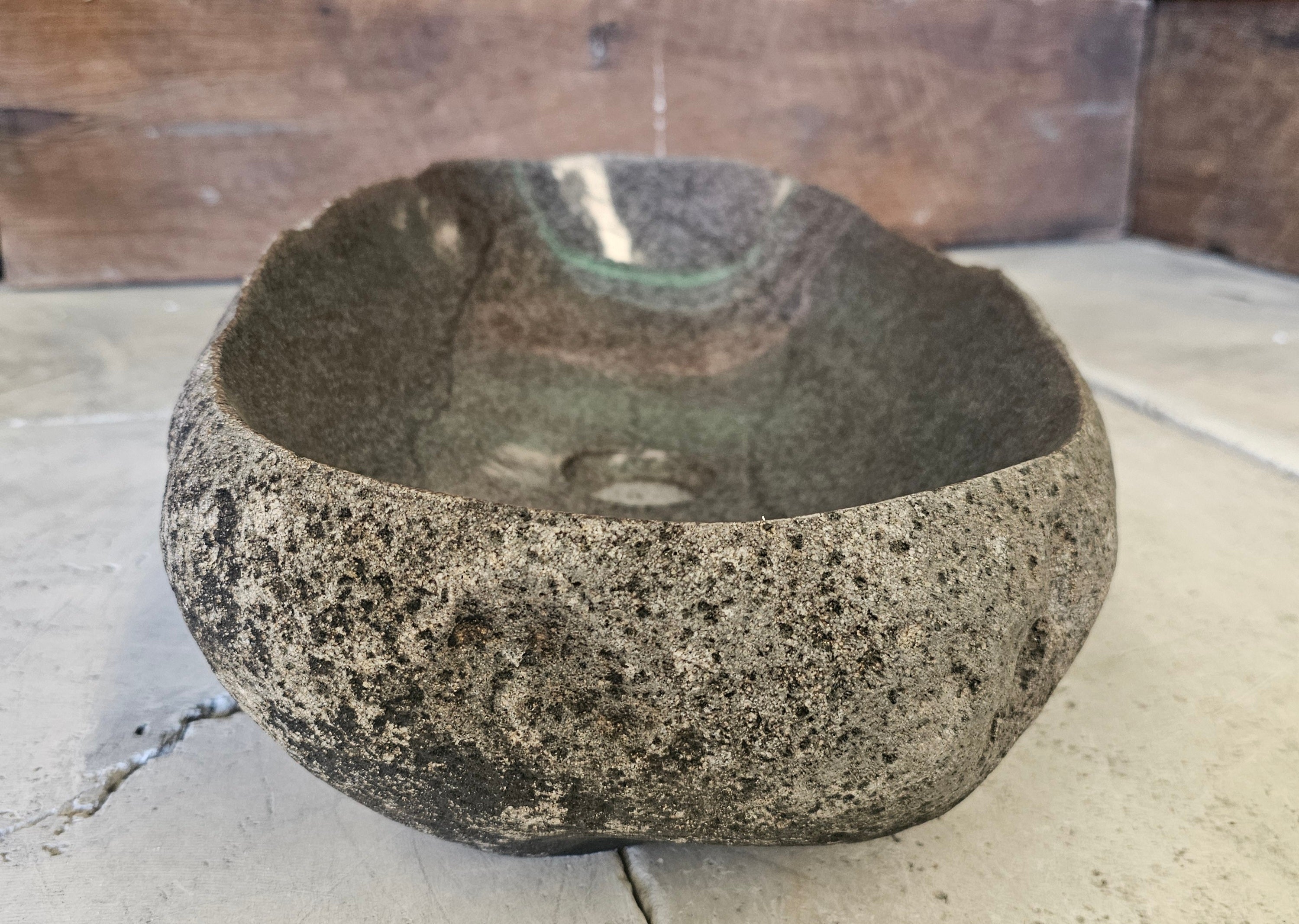 Handmade Natural Oval River Stone  Bathroom Basin  RVL 240947