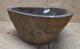 Handmade Natural Oval River Stone  Bathroom Basin  RS 2409030