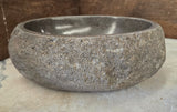 Handmade Natural Oval River Stone  Bathroom Basin  RS 2409089