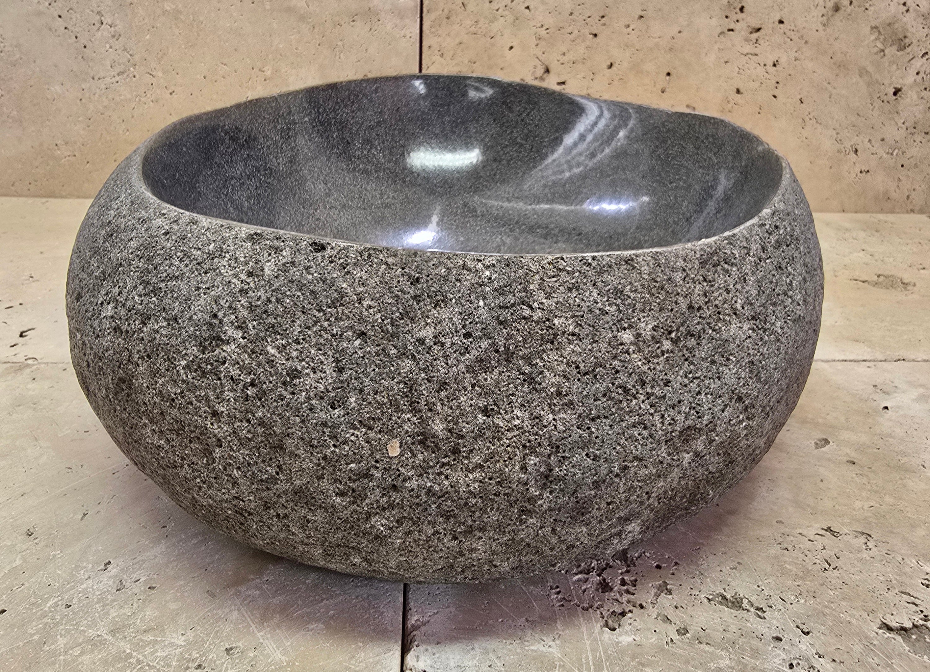 Handmade Natural Oval River Stone  Bathroom Basin  RVS 2409038